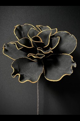  19x10" BLACK/GOLD FOAM FLOWER [FF705108]